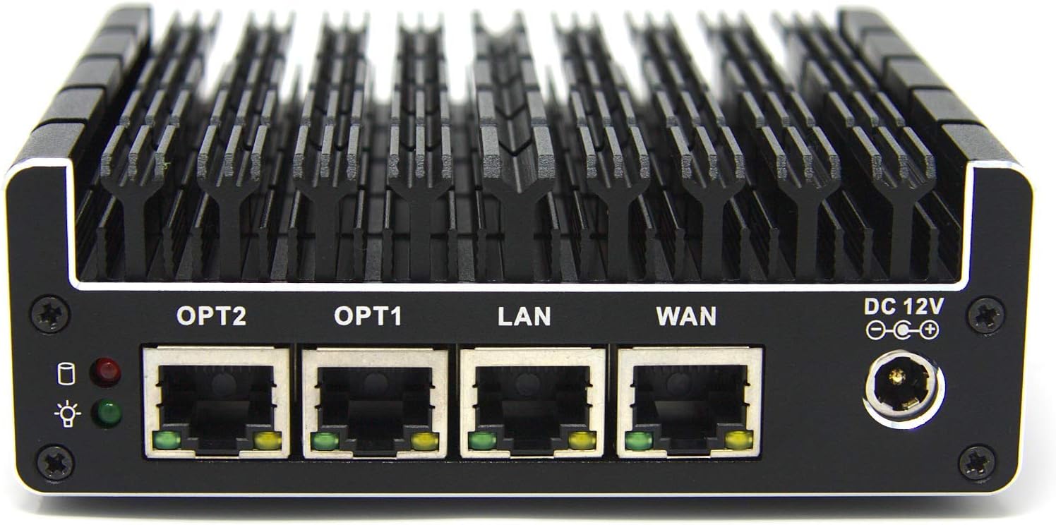 Vault FW4B - 4 Port, Firewall Micro Appliance / Mini PC - Intel Quad Core, AES-NI, 8GB RAM, 120GB mSATA SSD - Compatible with pfSense/OPNsense etc.