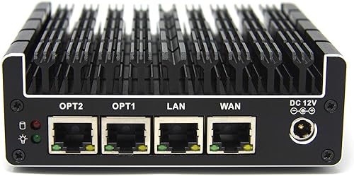 Protectli Vault FW4C - 4 puertos, microdispositivo cortafuegosmini PC - Intel J3710, puertos 2.5G, AES-NI, RAM DDR3 de 8 GB, SSD de 120 GB