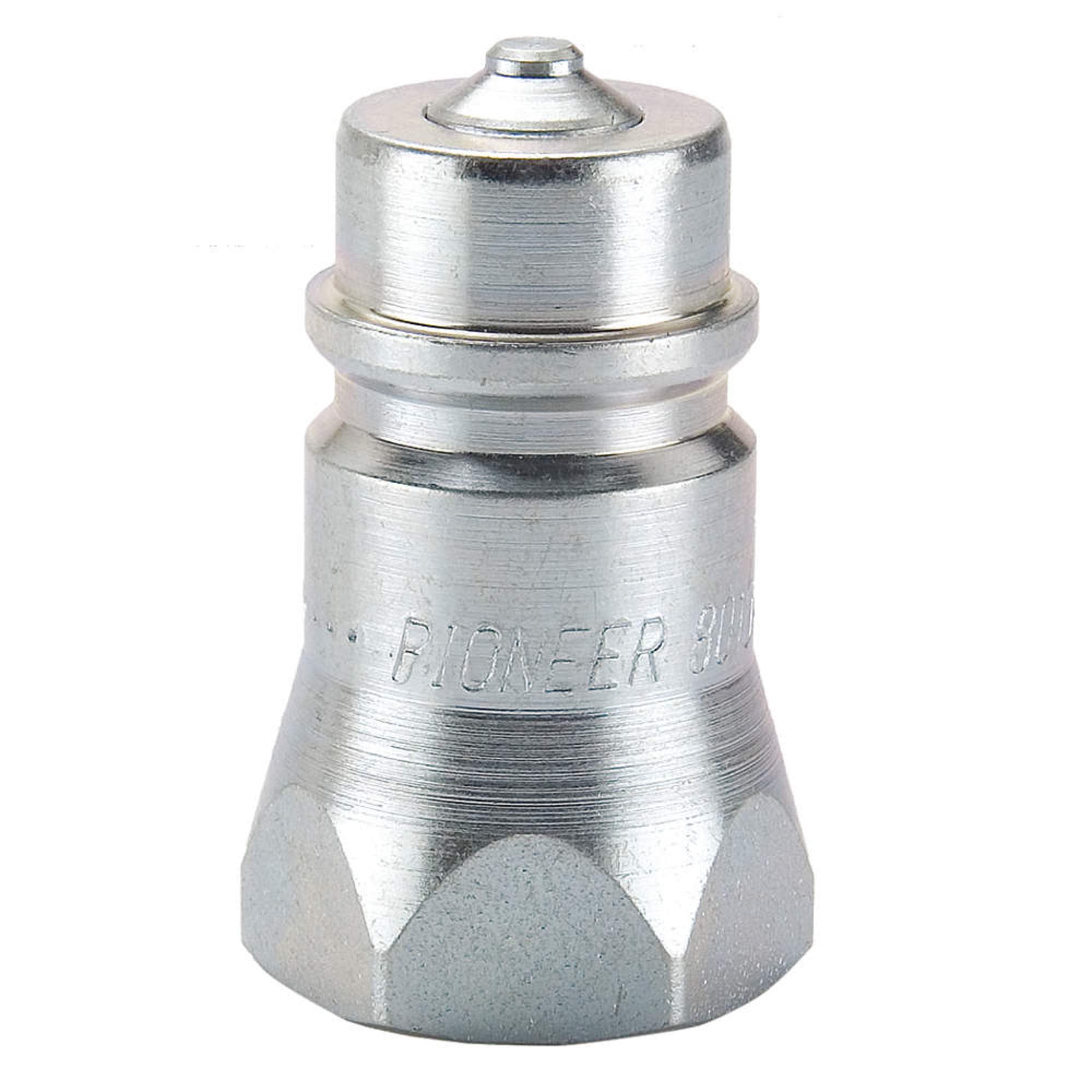 Parker Hannifin 4010-2P Series 8010 Steel General Purpose Pioneer Universal Agricultural Male Tip Nipple, Poppet Valve, 1/4