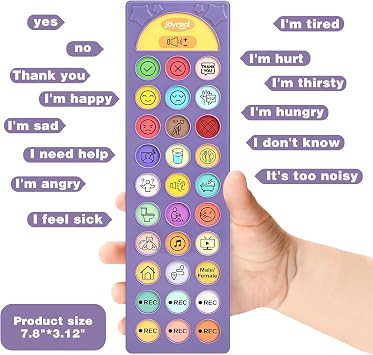 AAC Device for Autism, Joyreal Non Verbal Communication Tools for Speech Therapy & Stroke Rehab. Autism Talking Aids with 6 Programmable Buttons & Adjustable Volume, Autism Toys for Kids and Adults