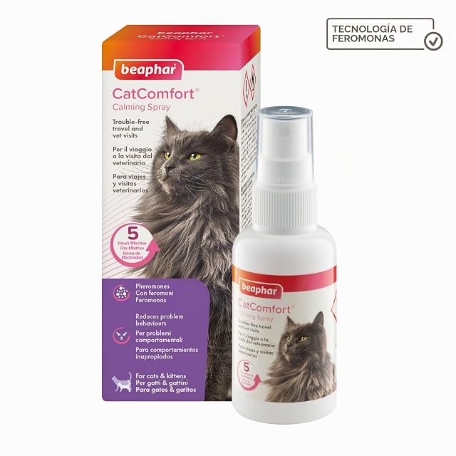 Foto 2 de 8 de Beaphar CatComfort Spray para Gatos, Antiestrés para Gatos, con Feromonas, Reduce Estrés y Ansiedad