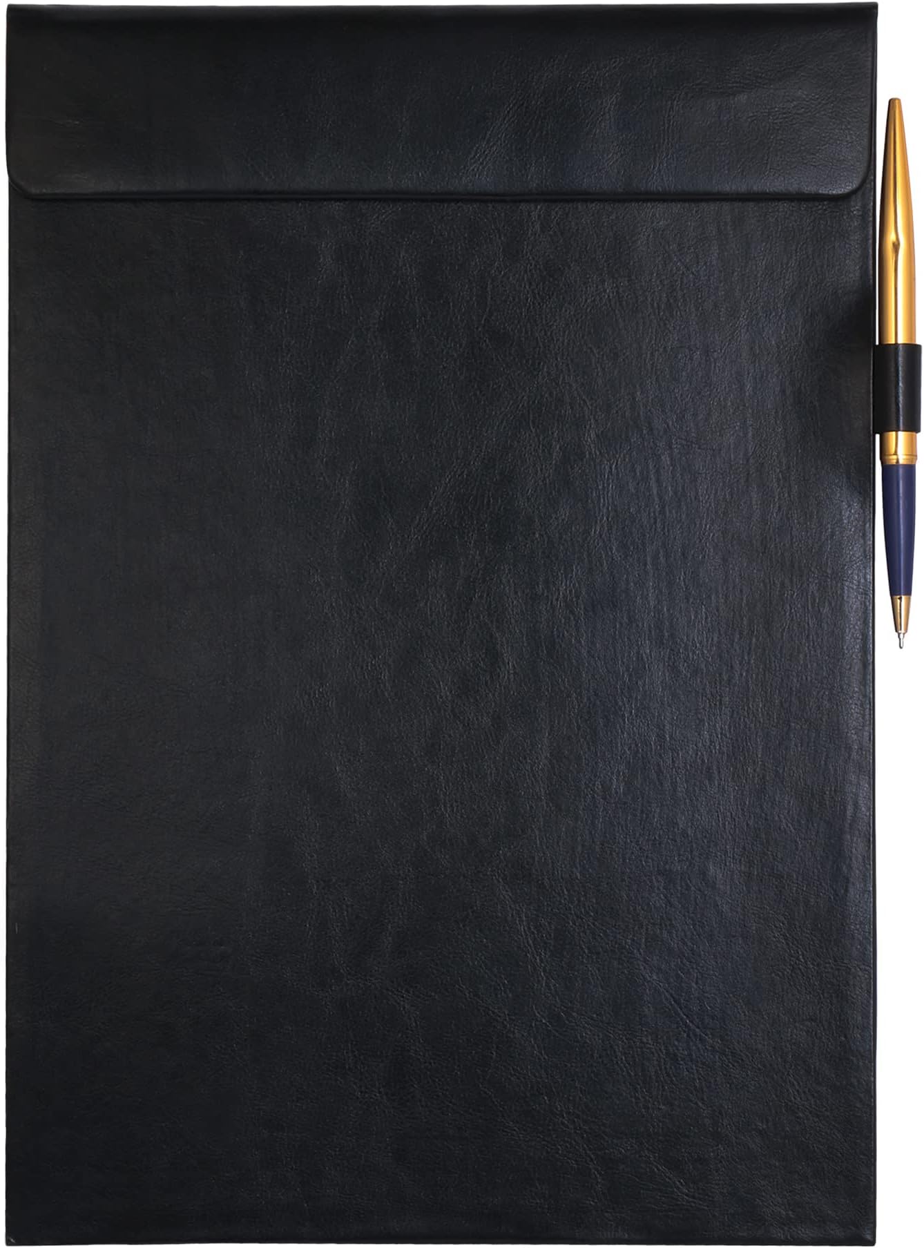 Rasper Black Extra Soft Premium Leather Clipboard Exam Pad Document Holder for Business Meeting Magnetic Writing Pad with Pen Holder Drawing & Signature Conference Pad A4 (14x10 Inches / 35.5x25.5 Cms)