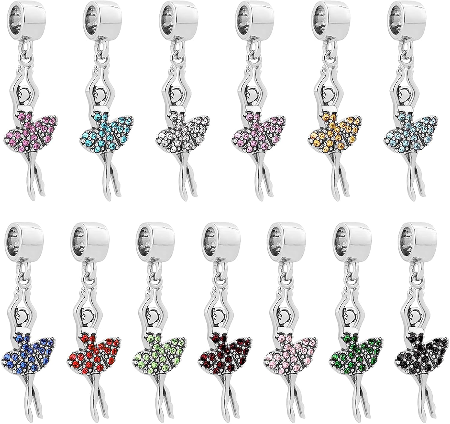 Birthstones Ballet Dancer Dangle Charm fits Pandora Charms Bracelets Gift for Daughter Granddaughter Women Sister Birthday - Image 4