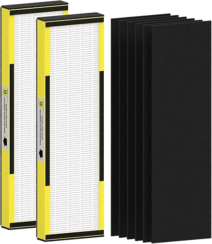 Paquete de 2 filtros de repuesto HEPA FLT4825 B compatibles con AC4825 AC4825E AC4300 AC4800 AC4900 AC4850, 2 filtros True HEPA y 6 prefiltros de