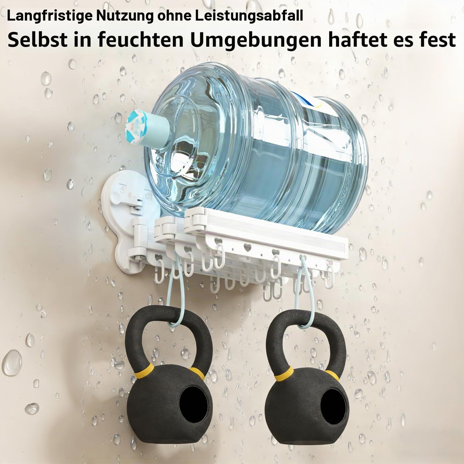 Duschvorhangstange mit Saugnäpfe, Teleskopstange ohne Bohren | Duschvorhangstange 70-104cm, 3-Faltung Mehrfachwinkel, für Fenster, Raumteiler und Küchen