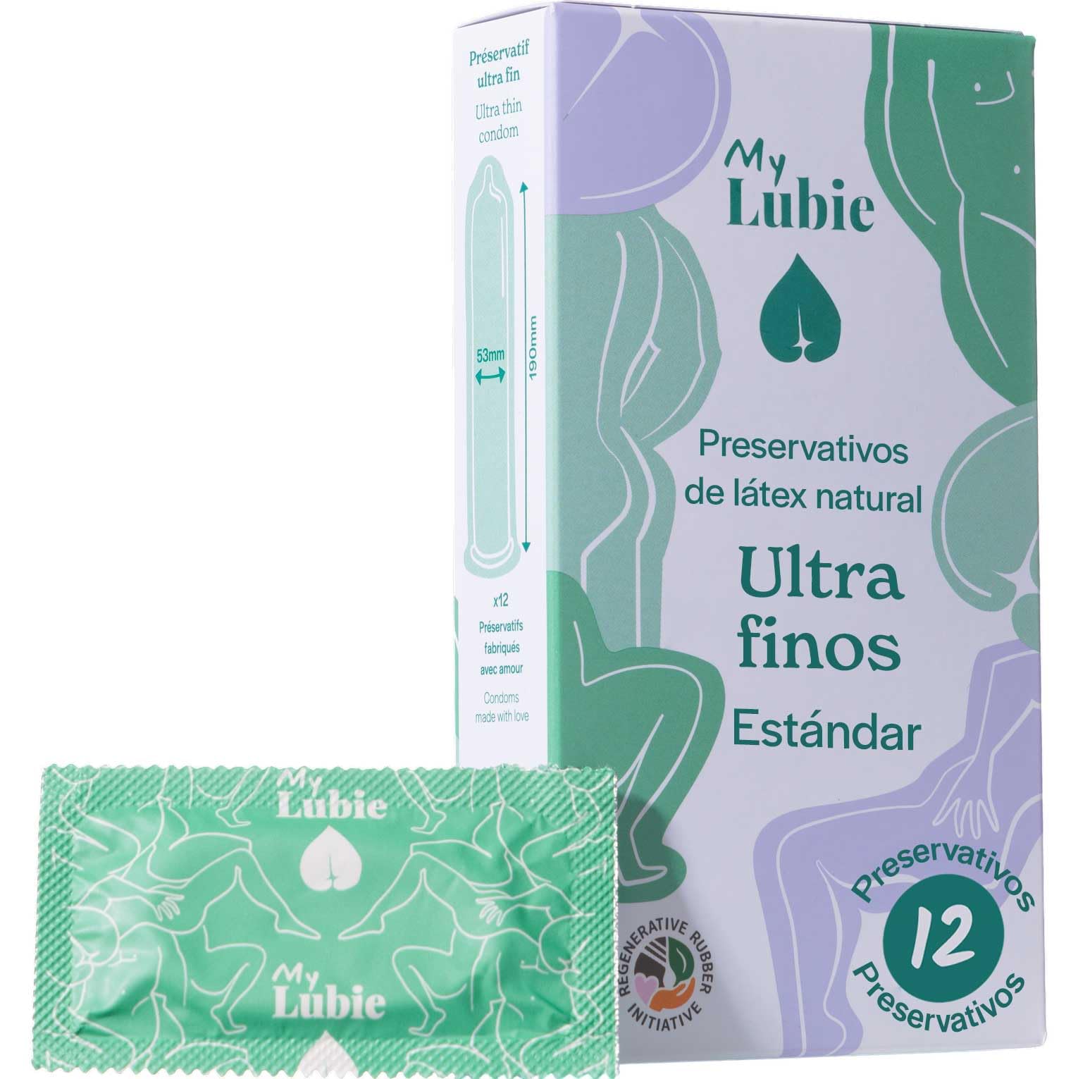 Préservatifs My Lubie Latex Naturel Ultra Fin - Lot De 36 - Taille 53mm/190mm - Date Péremption 05/2029