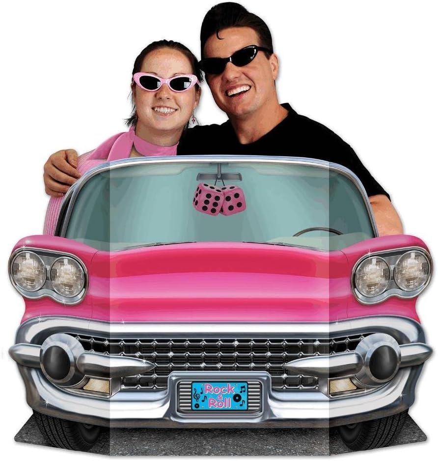Beistle Photo Prop - Pink Convertible
