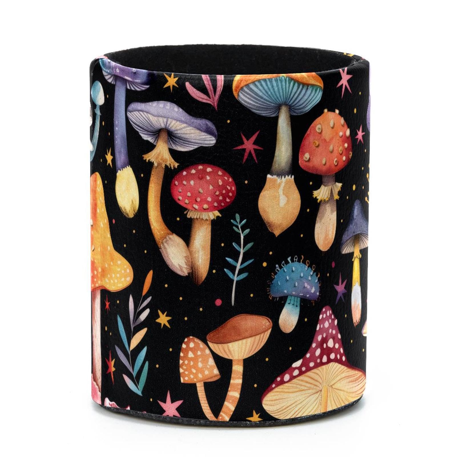 VAPOKF Round Pencil Holders for Desk, Colorful Mushroom Pen Holders Pen Pot Makeup Brushes Storage Desktop Stationery Supplies Organiser for Home Office