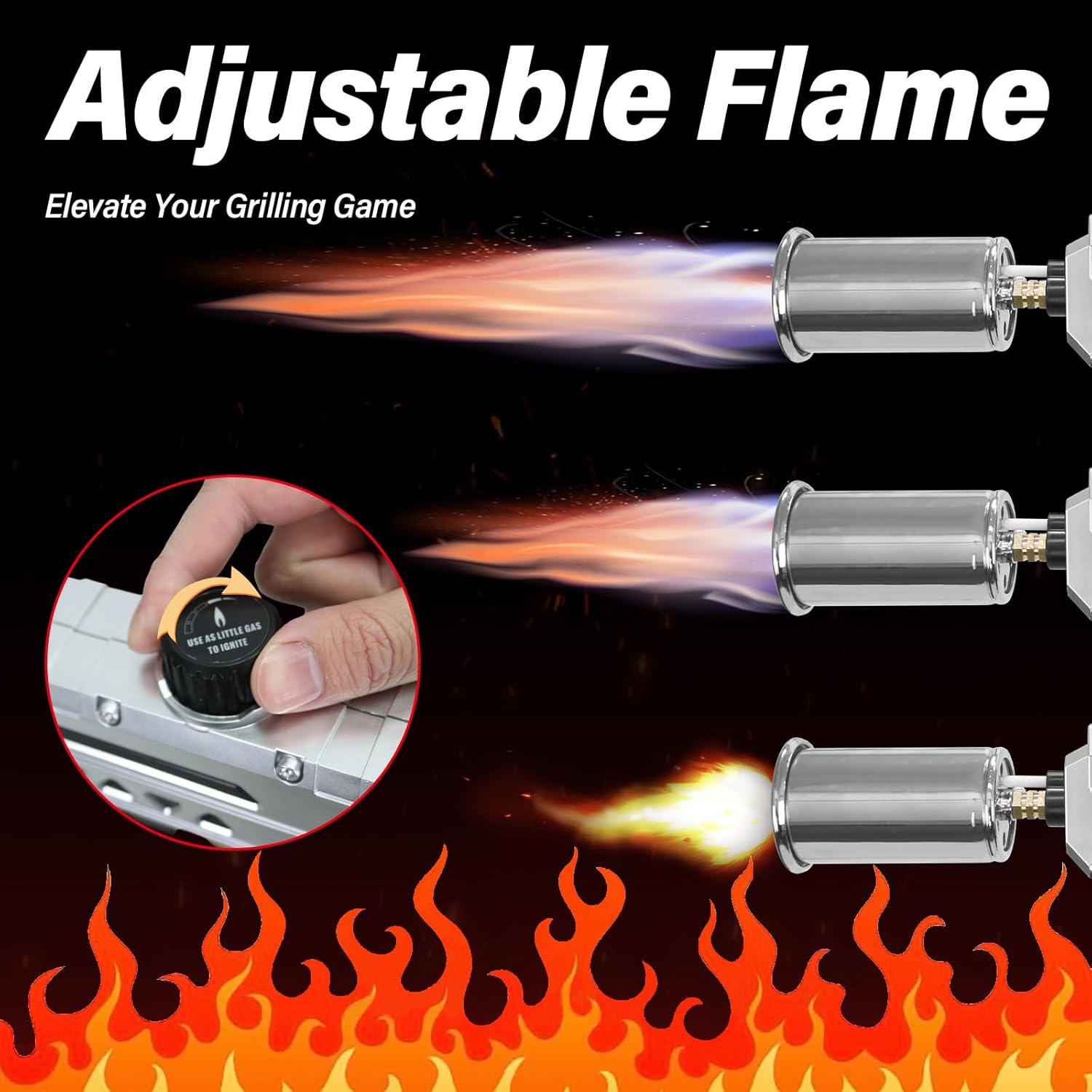 BDL Powerful Propane Torch,Flame Thrower Gun with Adjustable Flame,Blow Torch for Grill, BBQ, Searing Steak, Camping and Cooking(Tank Not Included)