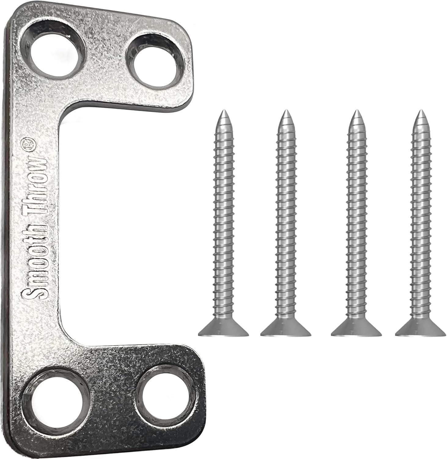 Oversized (1.125" x 2.75") Adjustable Strike Plate for Exterior Doors - Larger Horizontal & Vertical Hole for Deadbolts & Electronic Locks - Home & Rental Security - Property Managers Favorite