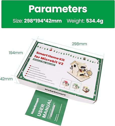 Miniatura 9 de Microbit Smart Home Kit para Microbit V1 y V2, kit educativo STEM con tutorial en línea (sin Microbit y batería AAA, amarillo