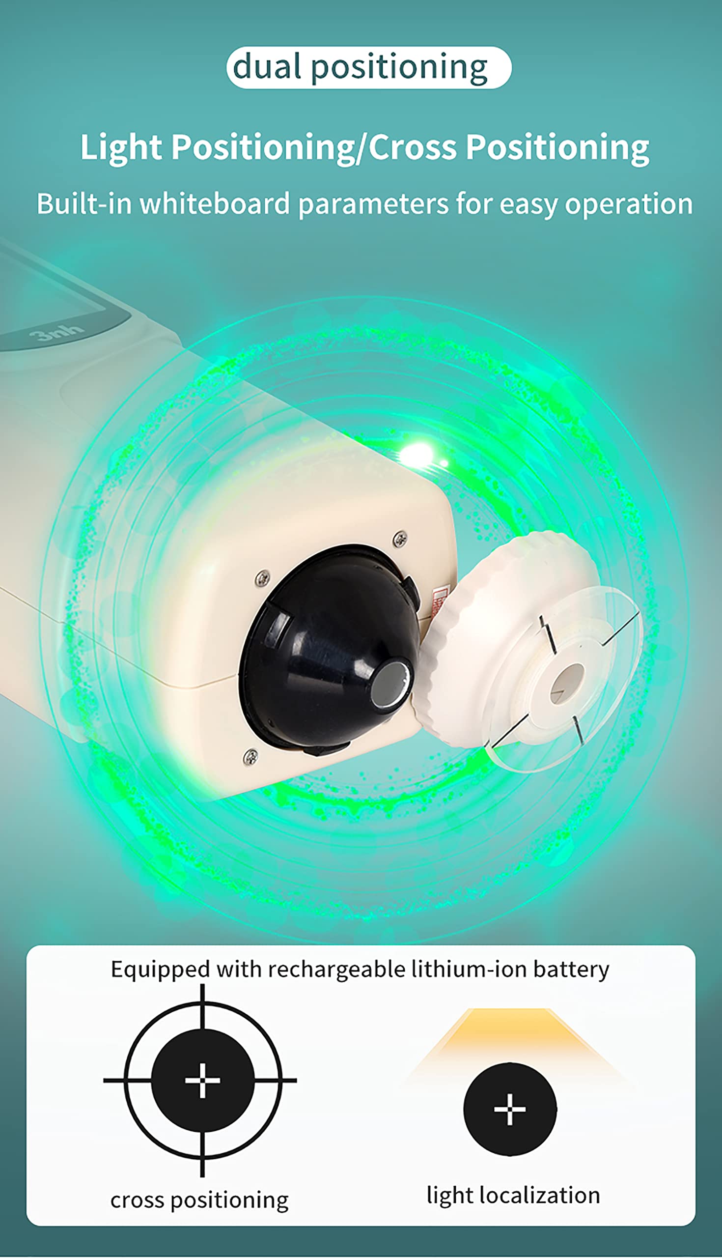 KEhtu Colorímetro Portátil, Espectrofotómetro Digital De Alta Precisión, Calibración De Pizarra Integrada, Doble Luz Y Posicionamiento Cruzado para Un Análisis De Color Preciso.