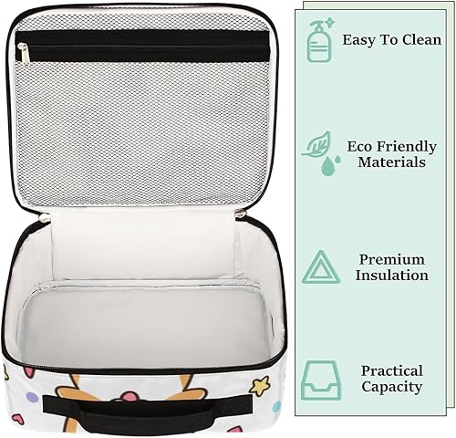 Miniatura 4 de Lonchera aislada de Corgi galés para hombres y mujeres, disfraz de unicornio, a prueba de fugas, suave, hielera, hielera grande, para preparación de