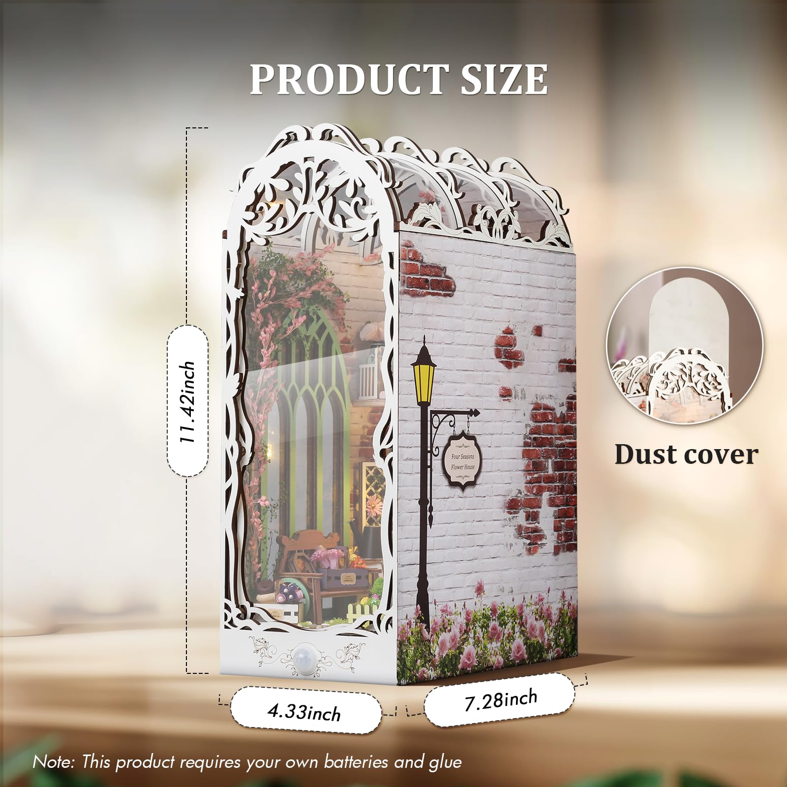 Kit Coin Livre 3D En Hêtre - Serre-Livres Miniature Maison De Poupée Bricolage