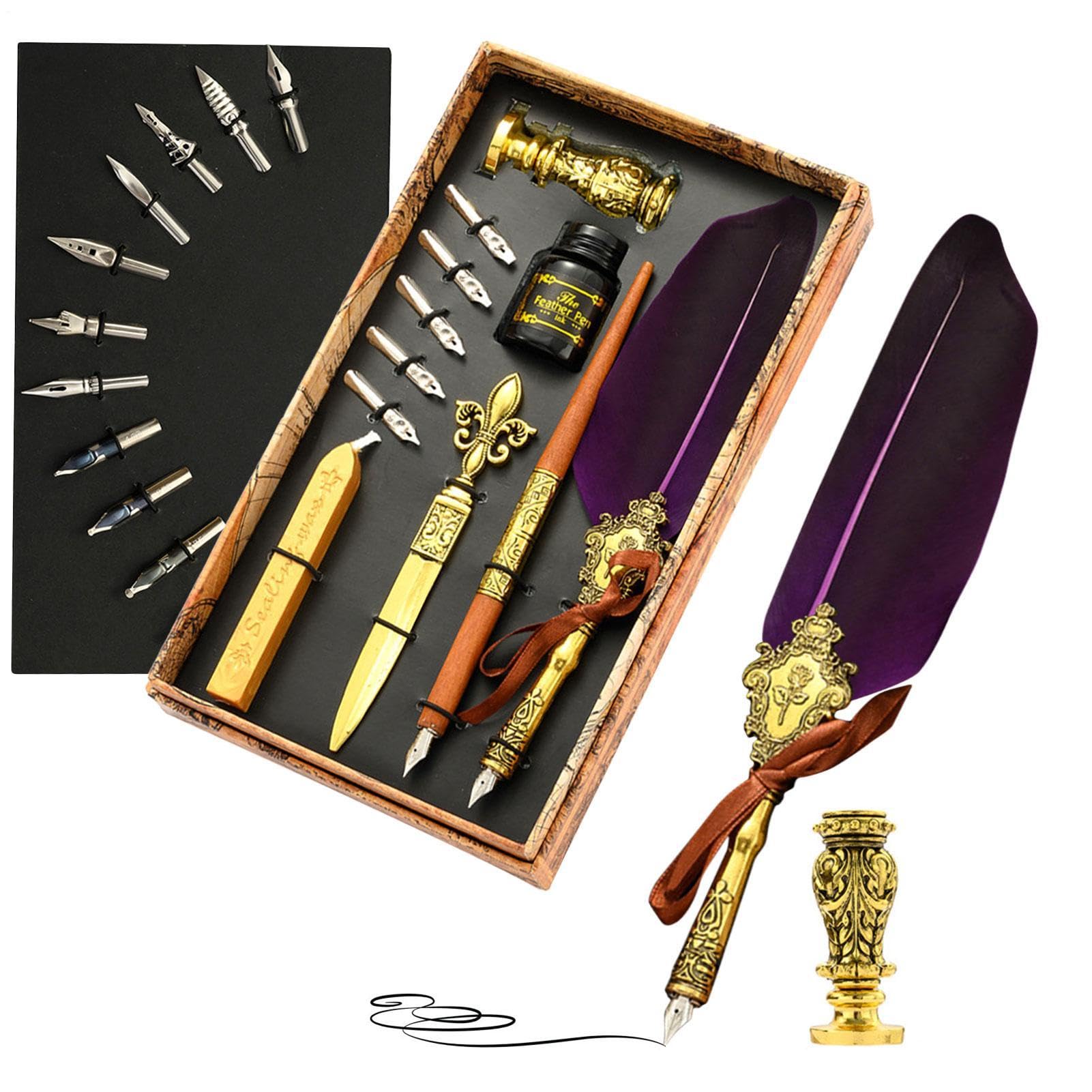 Ensemble d'encre de calligraphie à plume | Stylo plume vintage pour