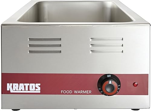 Miniatura 2 de Kratos Calentador de alimentos eléctrico comercial para encimera, calentador de alimentos portátil de mesa de vapor de tamaño 43, 12 x 27 pulgadas,
