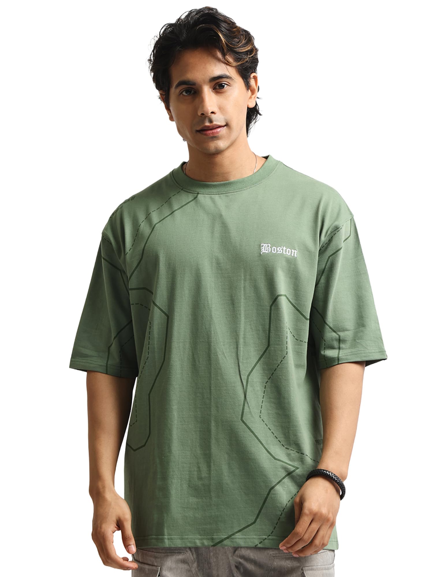 maniac || Mens || AOP Printed and Embroidery || Round Neck || Half Sleeve || Cotton || Tshirt-picture-22