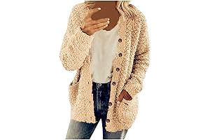 Cozy Comfort with Fuzzy Sherpa Cardigan, Perfect Black Friday Gift
