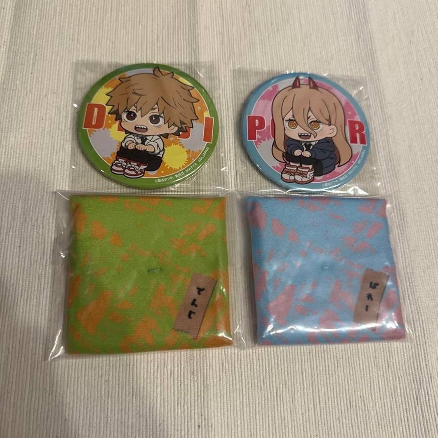 【未開封】るかっぷ デンジ パワー 座布団 缶バッチ付き　新品 チェンソーマン Amazon.co.jp: るかっぷ 豪華セット 座布団 缶バッジ チェンソー