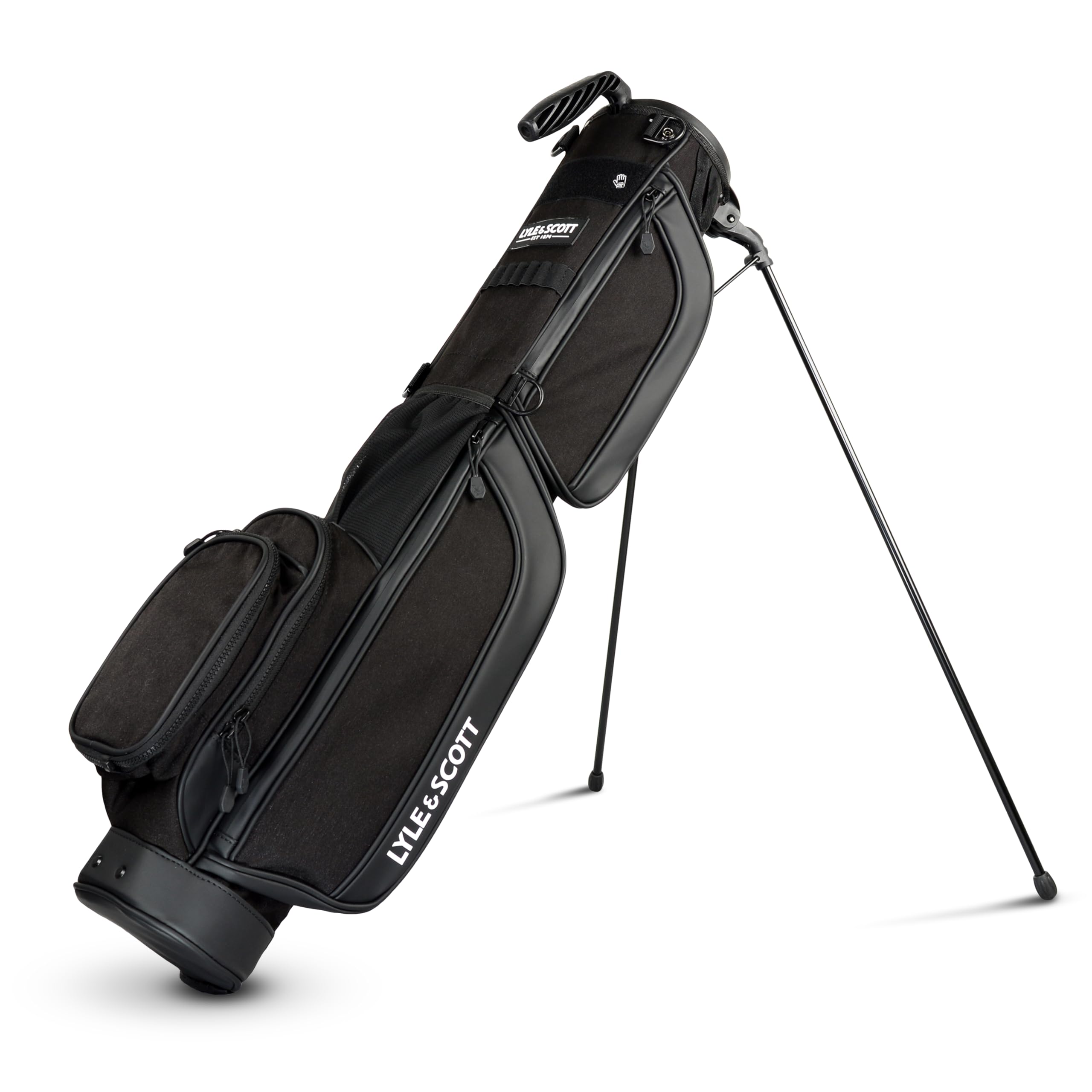 Lyle and Scott Gleneagle - Sacca da golf leggera da uomo con divisore a 3 vie, tasca termica fresca, manico resistente, supporto retrattile, cinghia imbottita, borsa da golf