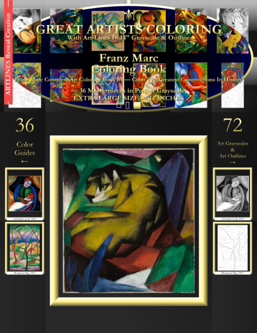 Franz Marc Coloring Book: Franz Marc Complete Art Coloring Book #1 - Color The Greatest Compositions In History