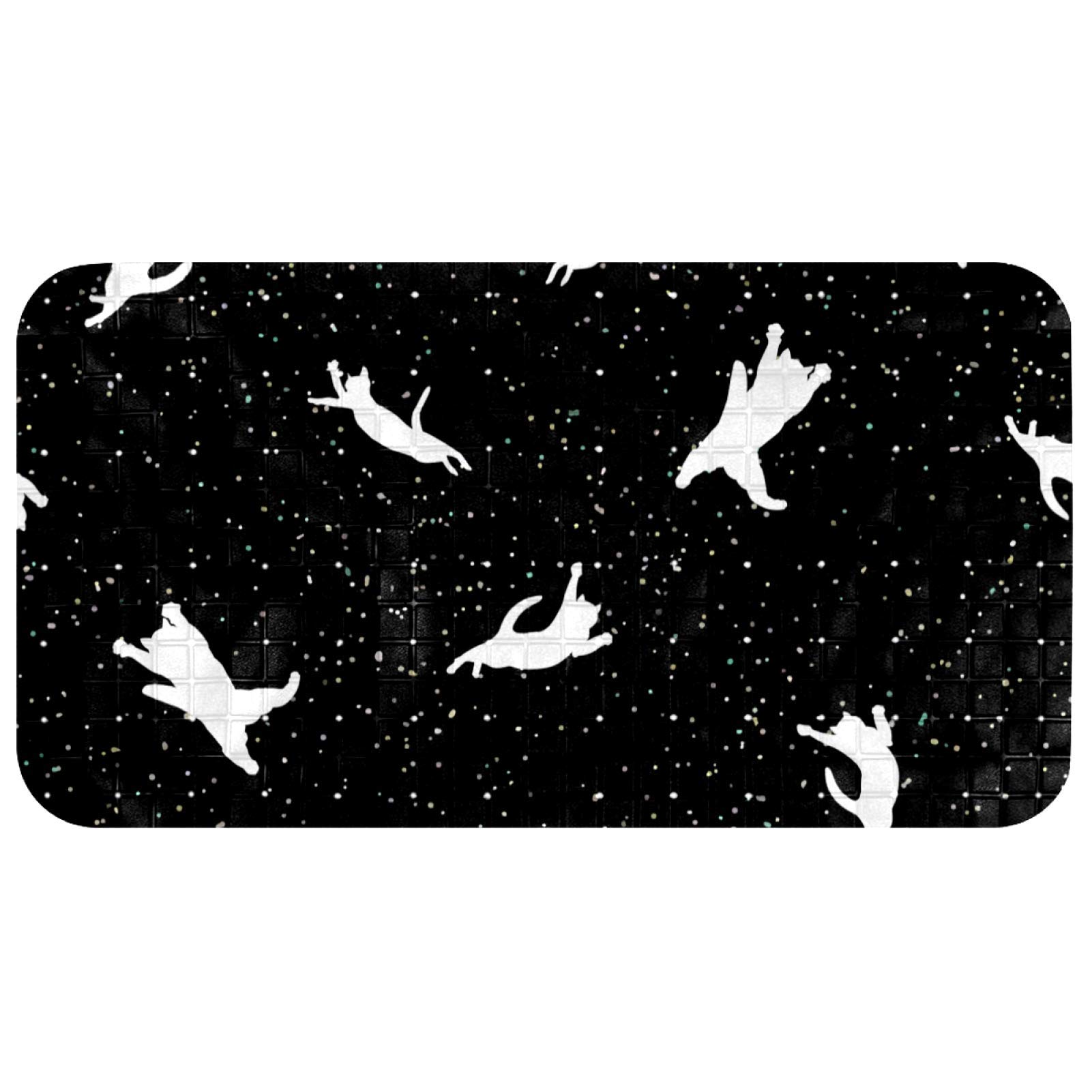 Tapis de bain chat de l'espace Bennigiry pour douche et enfants