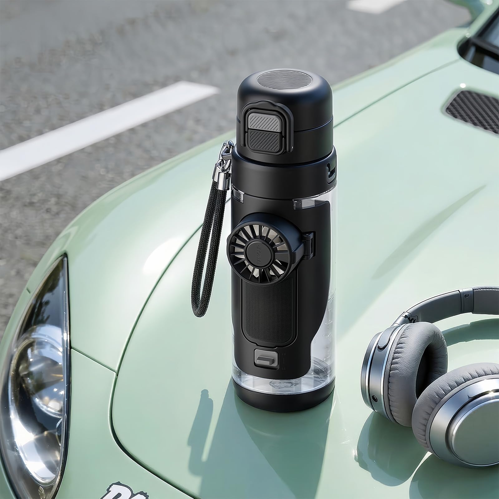 Bruchsichere Trinkflasche mit zwei Trinkmodi mit individuellem Ventilator, isolierte Sportflaschen für Workouts und Sport