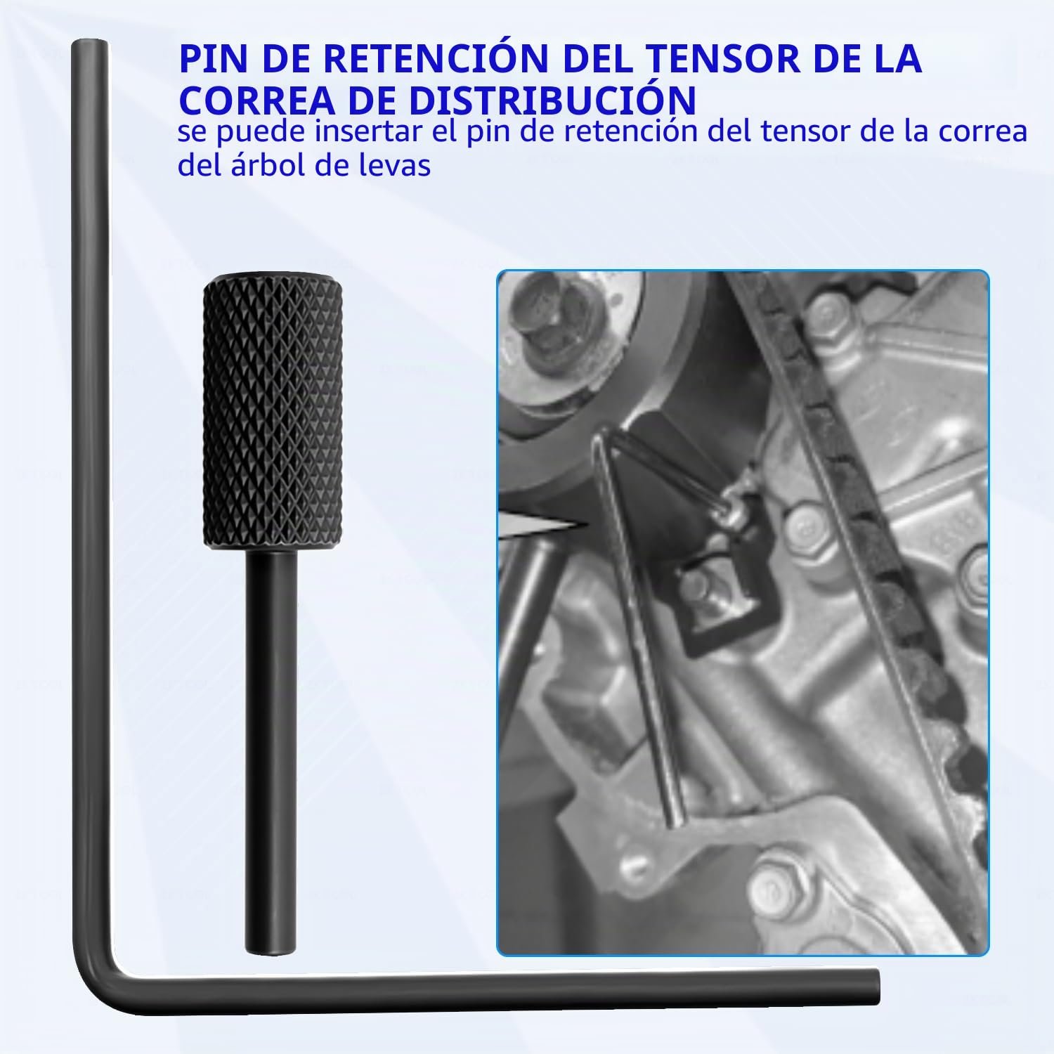 ZKTOOL Herramienta de Reemplazo de Correa de Distribución de Motor, Bloqueo de Cigüeñal, Compatible con Hyundai y Kia 1.6D Motores Diésel, OEM 09240-2U100, 09240-2U300, 09240-2U400, 09240-2U500 | Compatible con motores diésel Hyundai y Kia 1.6D. Incluye O