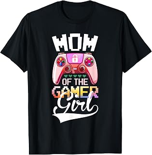 Mom of the Gamer Girl Matching Video Game Birthday Party T-Shirt