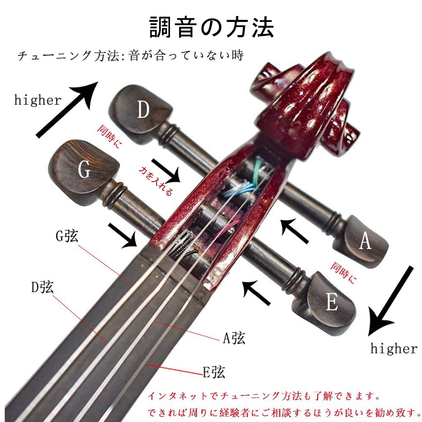 Amazon | Ennbom エレキヴァイオリン サイレント バイオリン 4/4 つや