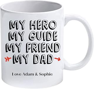 Fathers Day Personalized/Custom Coffee Cup/Mug - 11 OZ - Image Printed on both sides of Mug -Heat Sublimated - Image will not come off