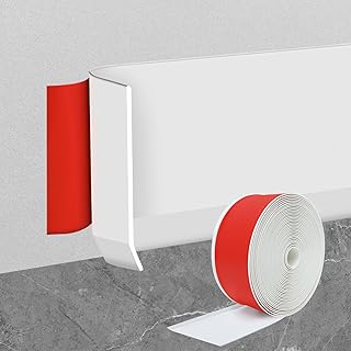 Sockelleiste Selbstklebend, 10cm x 6m PVC Weichsockelleiste Selbstklebend Flexible Fussleisten Leisten Selbstklebend, DIY Sockelleisten für Küche, Badezimmer, Wand, Boden (Weiss)