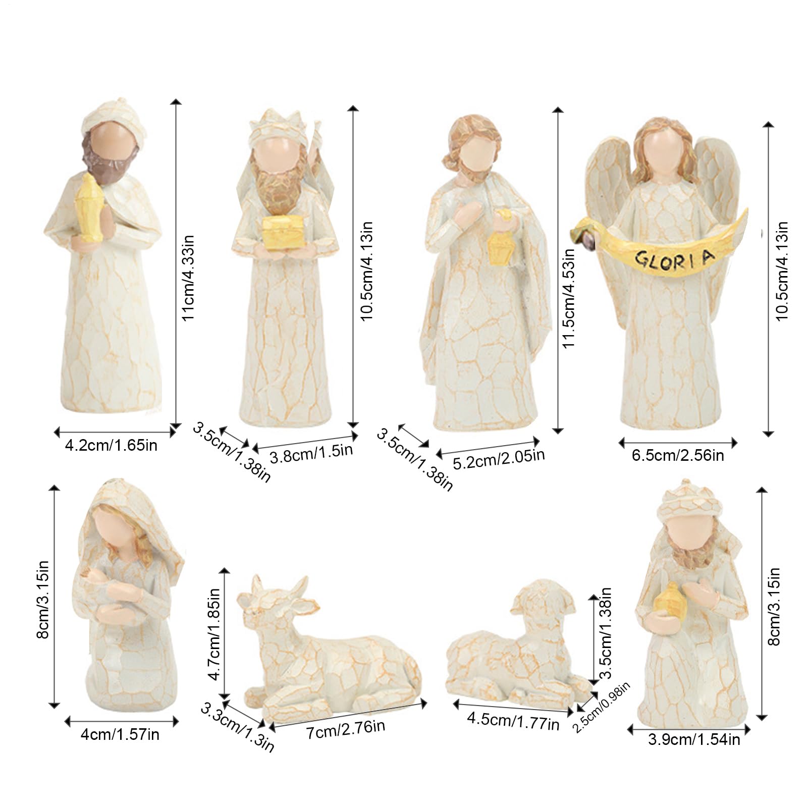 Belenes de Navidad Minifiguras de Nacimiento Sagrada Familia Nacimiento Decoracion de Navidad Belenes de Mesa Escritorio Decoracion de Fiestas en casa
