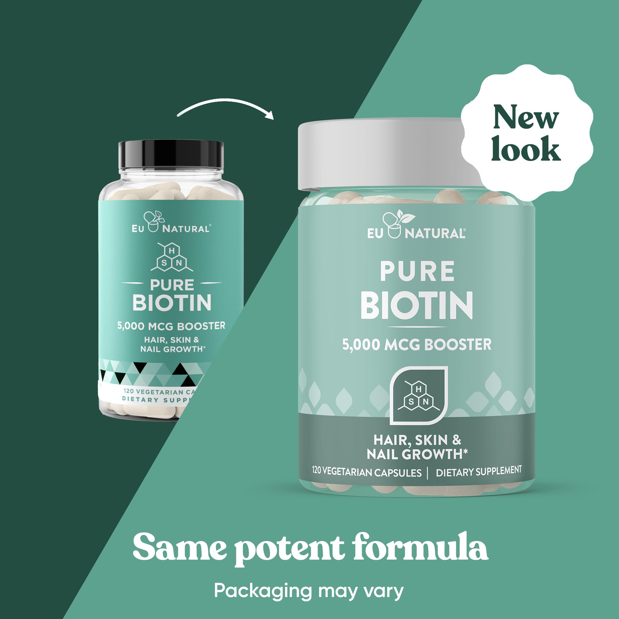 Biotin 5000 mcg Hair Growth Vitamins for Women & Men, 120 Capsules — Amazon image 2