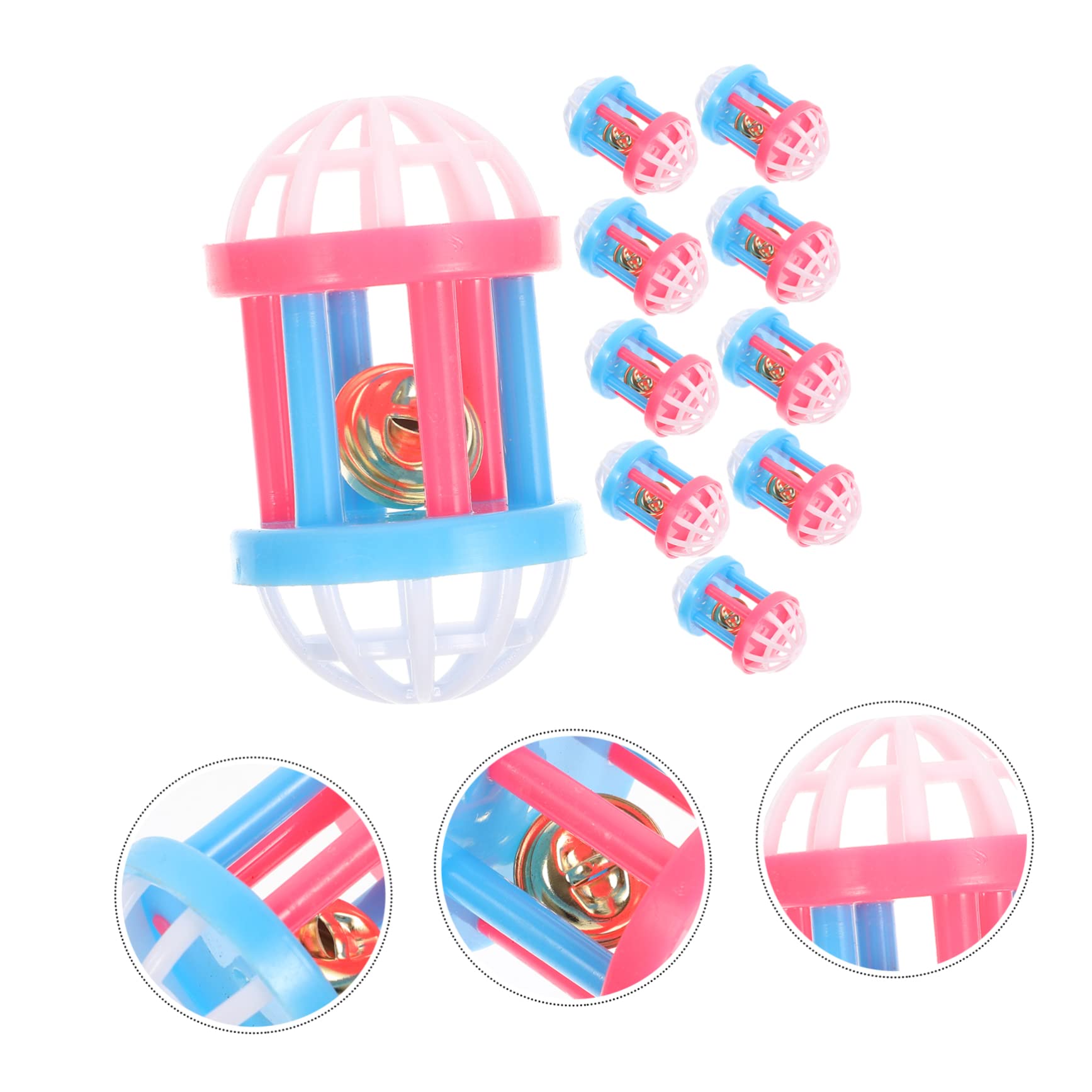 HANABASS 30stücke Hamster Glockenspielzeug Für Kleintiere Und Sichere Spielzeuge Für Hamster Meerschweinchen Und Kleine Haustiere Interaktives Spielzeug Mit Klingelgeräusch Farblich