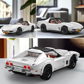 Mould King 10198 Technology Supercar Building Block Kits, Car Model Building Sets, MOC Car Gift for Adult Collections Enthusiasts, 1347 Pieces