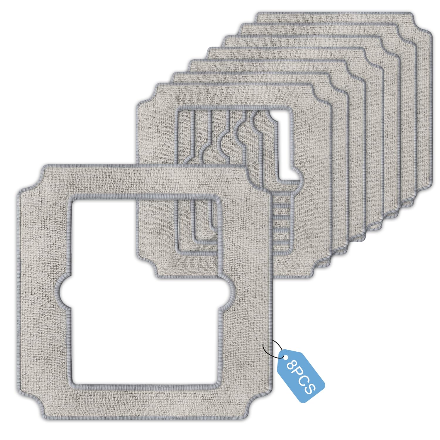 8 Stück Reinigungstuch Ersatzteile für ECOVACS WINBOT MINI Fensterputzroboter, Wiederverwendbar und Waschbar Ersatztuch Zubehör W-CC02-0012