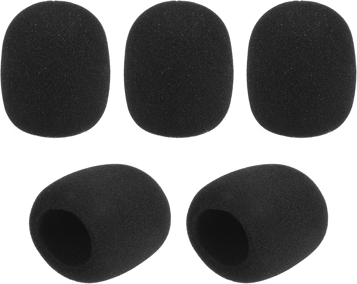 5pcs Handheld Microphone Windscreens Mic Foam Covers Compatible with Standard Ball-type Microphones for KTV Karaoke DJ