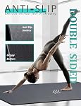 Tapis de yoga Non glissade double, 72'' x 32''' 7mm - Très large & Tapis de yoga épais avec sangle, professionnel TPE Tapis de yoga pour l'entraînement à domicile, idéal pour les femmes Hommes Enfants, Tapis de sport pour le yoga, Pilates et exercices au sol