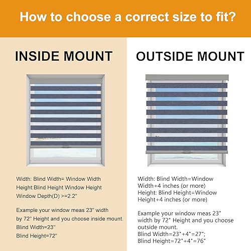 Miniatura 6 de Persilux Persianas opacas sin cordones estilo cebra para ventanas (71 pulgadas de ancho x 72 pulgadas de alto, gris oscuro) con filtro de luz de
