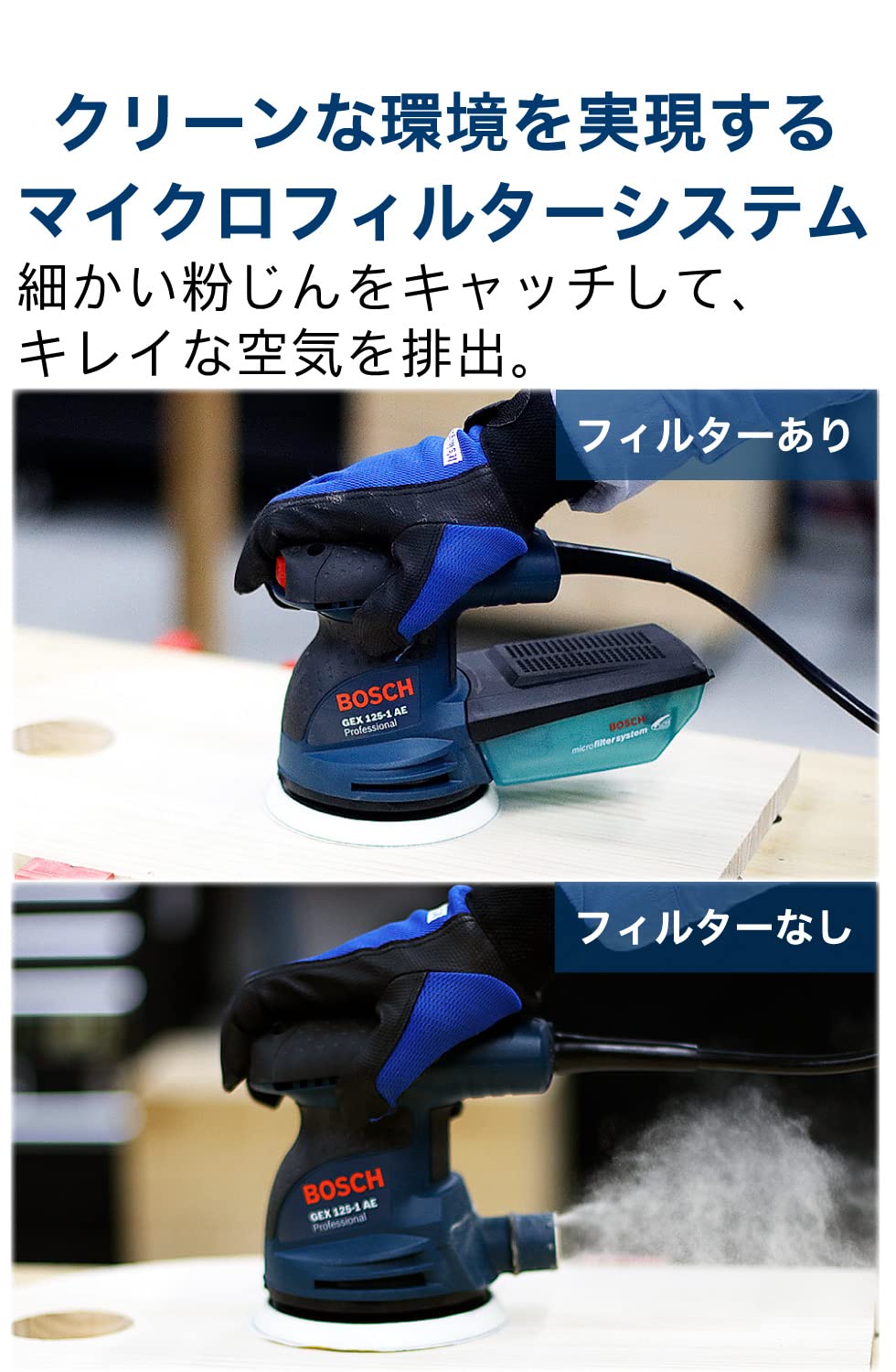 Bosch Professional 吸じんランダムアクションサンダー・ポリッシャー 