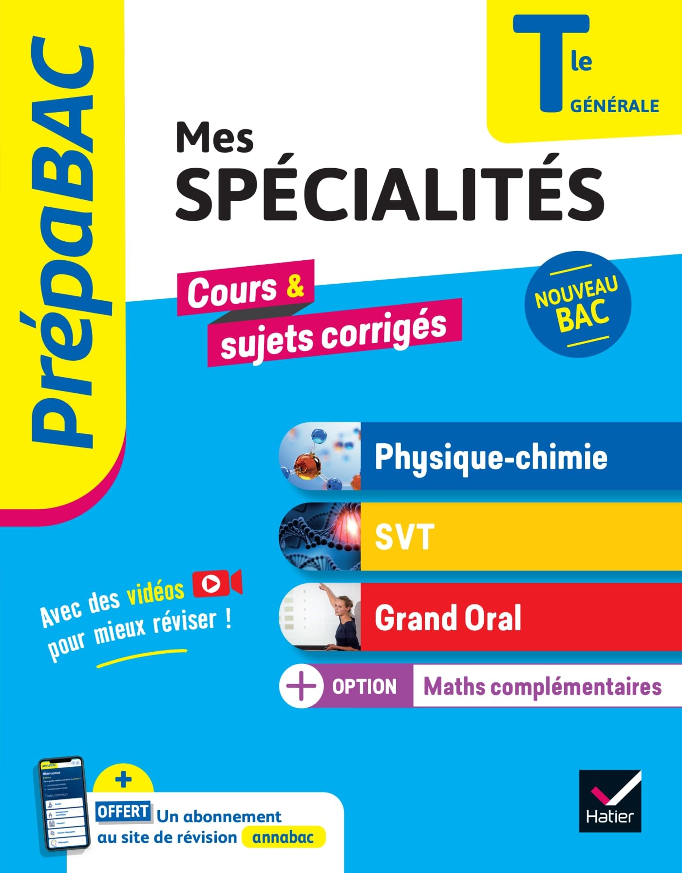 Prépabac - Mes spécialités Physique-chimie, SVT, Grand oral, Maths complémentaires Tle - Bac 2026: tout-en-un pour réussir son bac: 59
