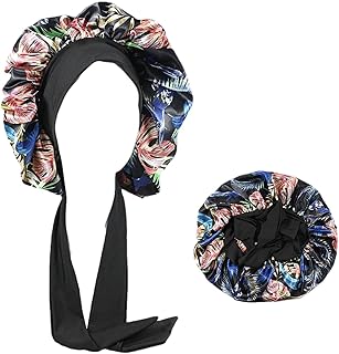 Touca de Cetim | Touca de dormir com forro de seda de camada dupla,Envoltório de cabelo de seda, touca de cabelo de seda para dormir, touca de dormir, touca de cetim reversível para cabelos Pengzi