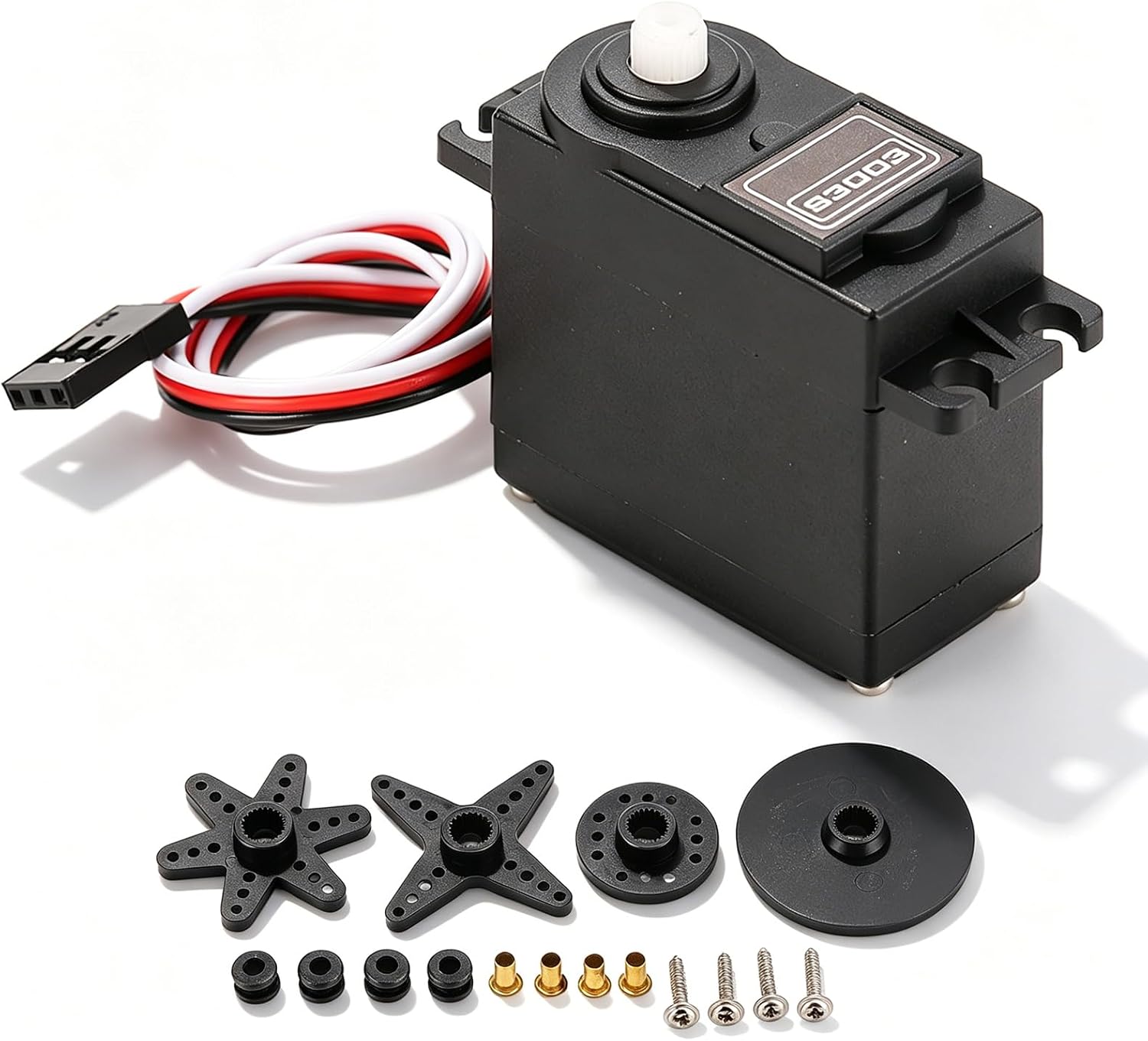 S3003 RC Servo Motor, 25T High Torque Low Noise Plastic Bushing Servo
