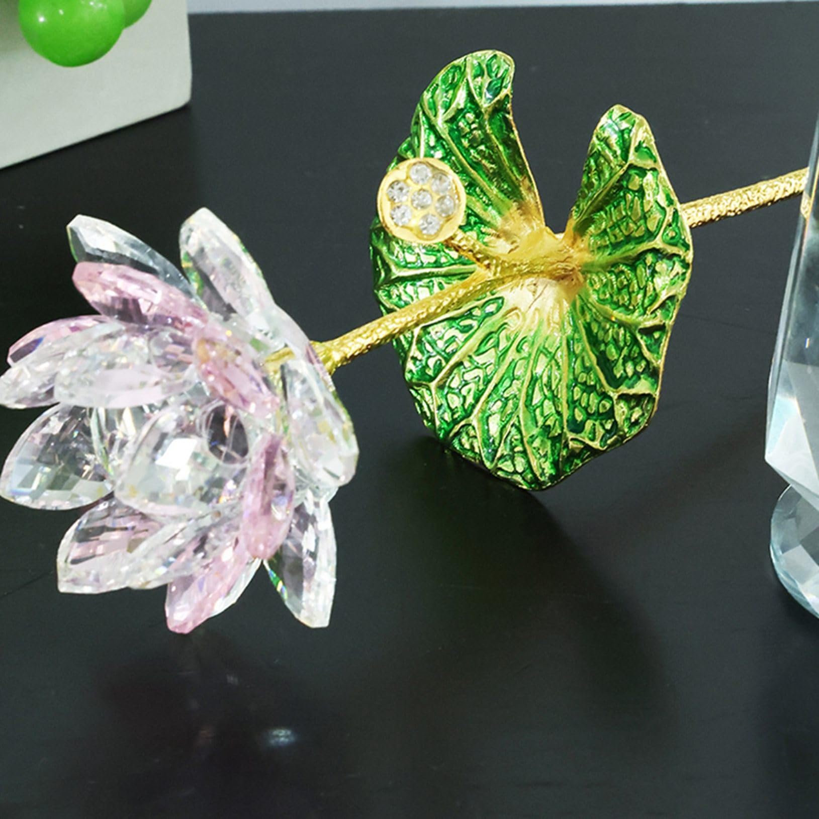 Amazon.co.jp: k9クリスタル 水晶置物 蓮の花 ガラスフラワー 枯れない