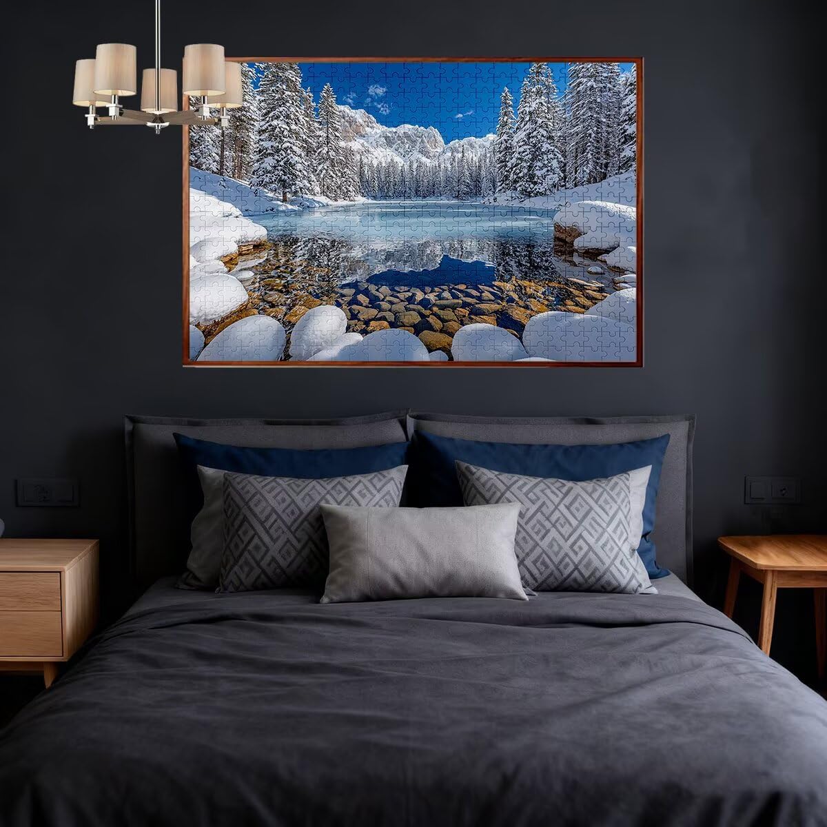 Puzzle 6000 sztuk zima DIY Puzzle dla dorosłych 179 x 105 cm wysokiej jakości opakowanie z dodatkowymi zabawnymi wyzwaniami, kreatywna rozrywka klasyczne zabawne wyzwania na prezent wystrój L-85