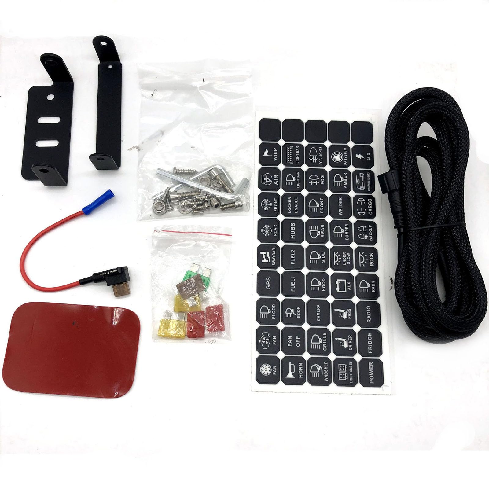 Pannello interruttori 6 bande 12V controllo circuito universale kit intelligente interruttori touch dimmerabili RGB sette colori auto camion SUV camper barca