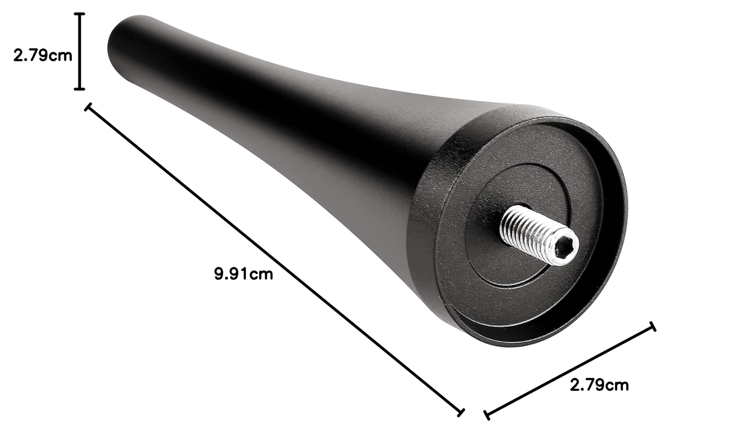 Kurze Antenne für Mazda Miata MX-5 NA NB NC ND – 9,5 cm Aluminium Miata Antennenersatz, stilvolles kleines Design, keine kaputten Antennen mehr in Autowäsche oder Garage, passend für Miata 1990–2026