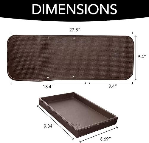 Miniatura 2 de U NEATOPA Soporte para sofá con control remoto, organizador de piel sintética con bandeja desmontable para sillas reclinables con 4 ranuras, 1