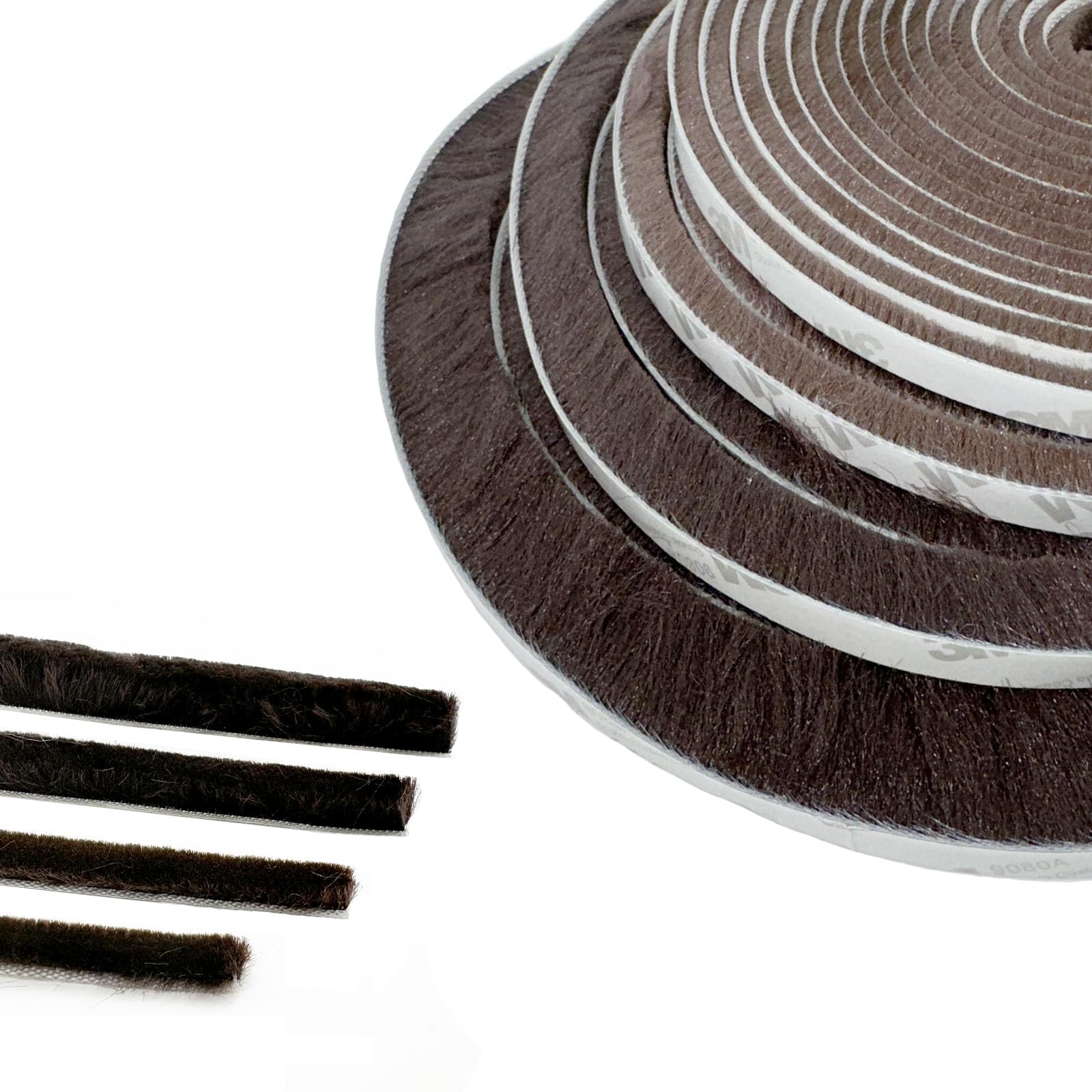 Bürstendichtung Selbstklebend, 5M(L) X 9mm(B) X 23mm(D), Bürstendichtungen, Bürstendichtungen Braun, Bürstenleiste Rolladen, Bürstendichtung Schiebetür, Rolladen Bürstendichtung